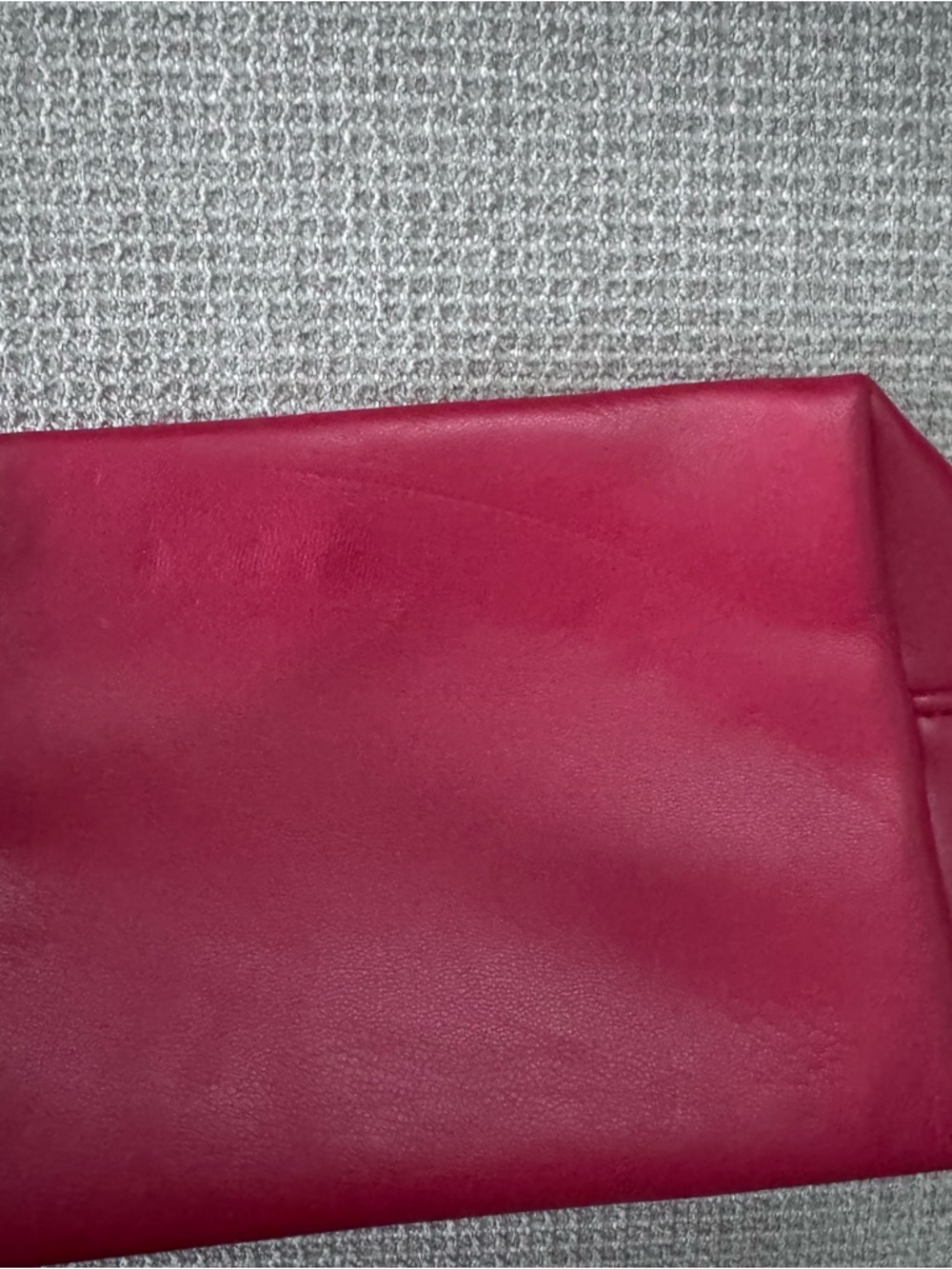 Yves Saint Laurent Red Cosmetic Pouch with Gold Zipper - Picture 5 of 7